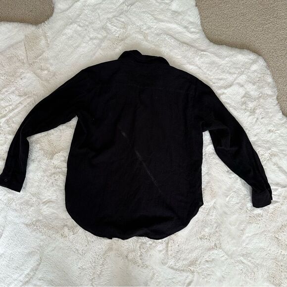 H&M black slouchy button-down - Picture 13 of 16